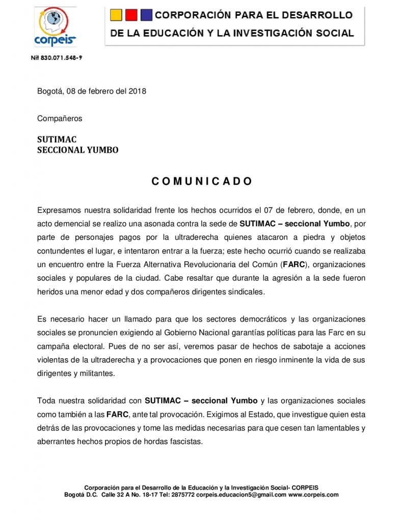 Solidaridad Sutimac Yumbo